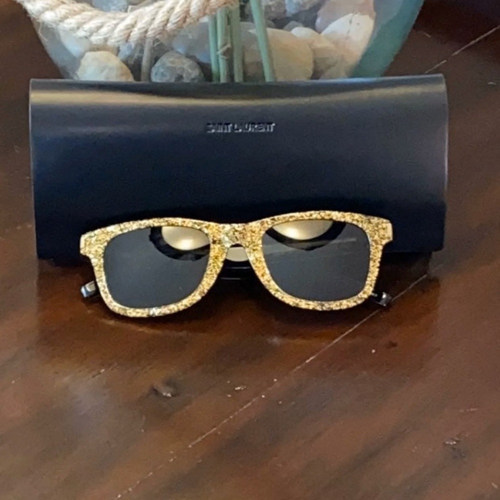 Saint Laurent Glittering Gold Sunglasses